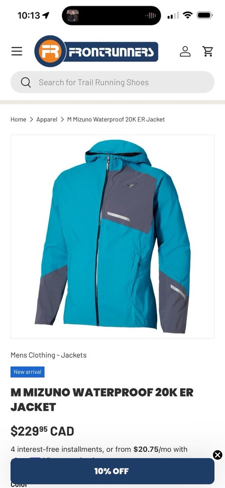 MIZUNO WATERPROOF 20K ER JACKET SIZE SMALL NEW W TAGS