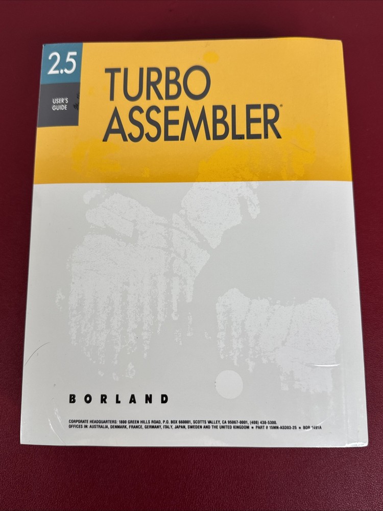 Borland Turbo Debugger 2.5 User's Guide Manual Set - Profiler, Assembler, New