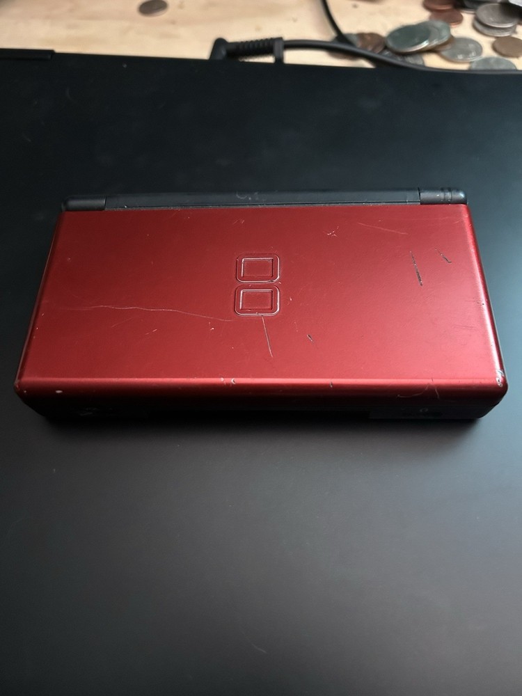 Nintendo DS Lite Red Black Handheld System Console READ DESC