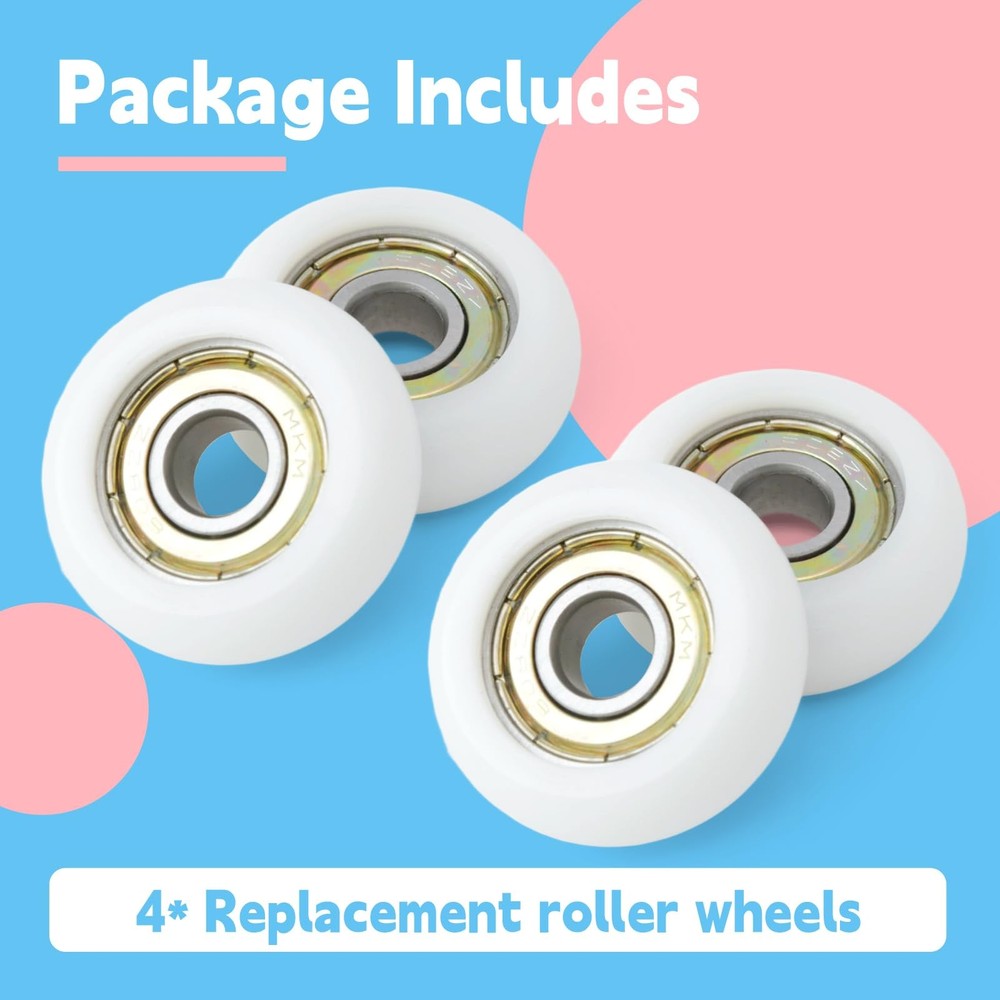 GLOXTED 4Pcs Replacement Roller Wheels Compatible with Aero for Pilates Refor...