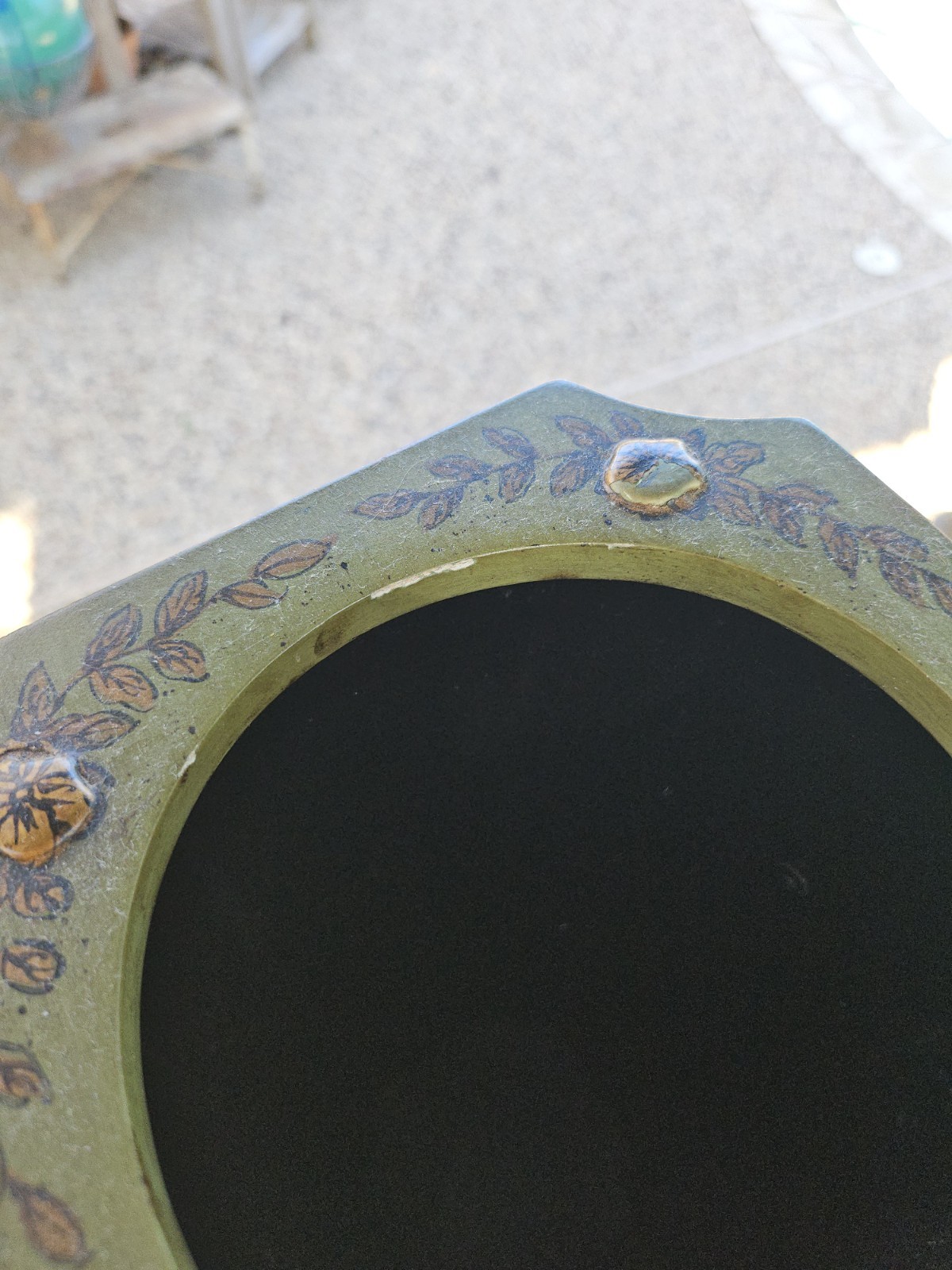 18" Octagonal Raised Japanese Asian Chinoiserie Umbrella Walking Stick Stand