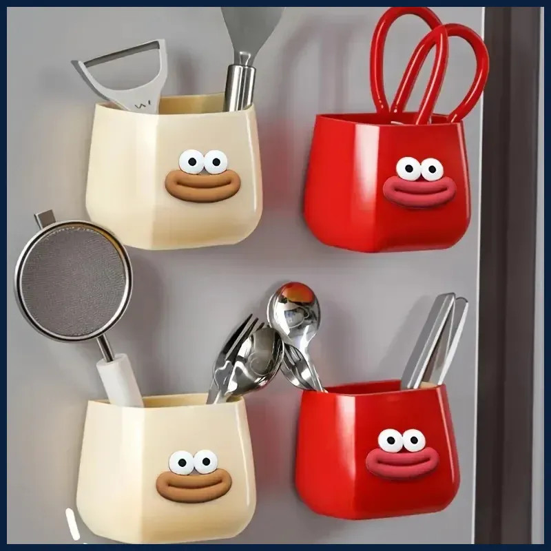 Magnetic Multi-Functional Storage Box Desktop Storage Space Pen Holder with