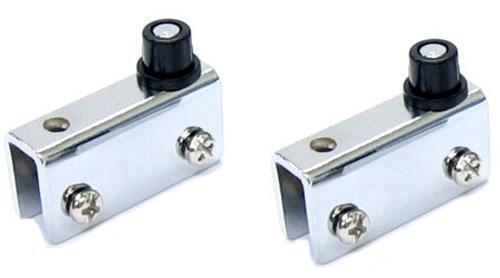 (5 Pack) Wide Pivot Hinge Pair - Glass Door - Chrome