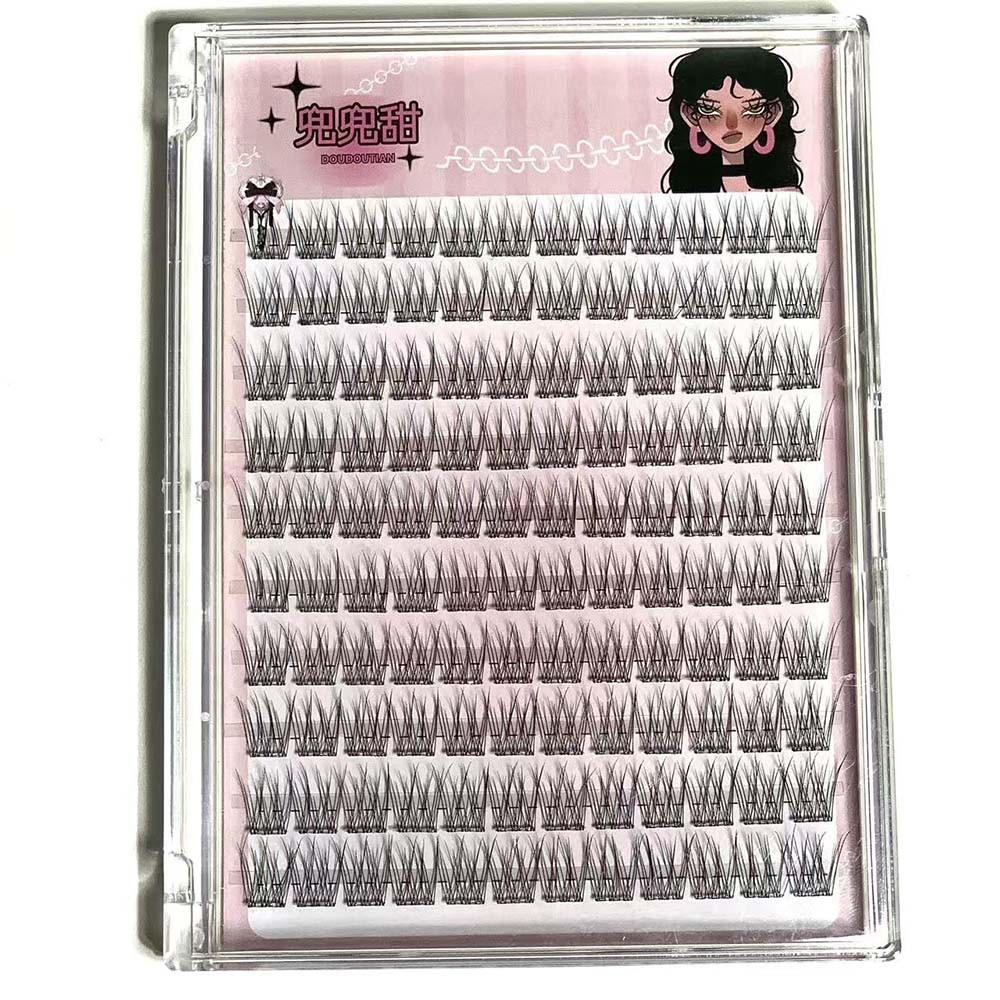 10 Rows Glue-Free Self-Adhesive Segmented False Eyelashes Lash Extension Daily