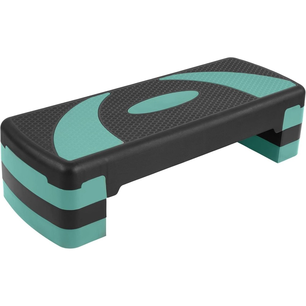 Step Aerobic Platform, 31" Exercise Step with 3 levels Adjustable Height, 4 S...