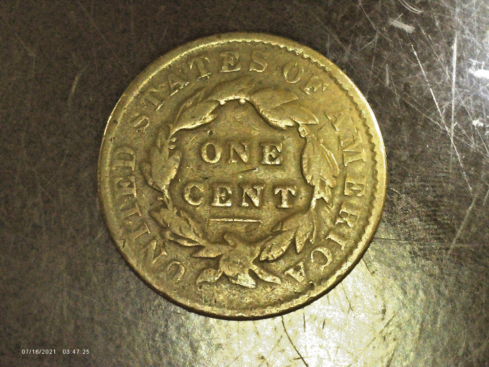 1835 Coronet Large cent