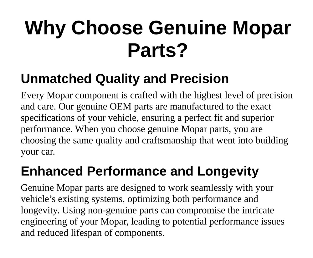 New Genuine Mopar Module Power OE 68048901AA