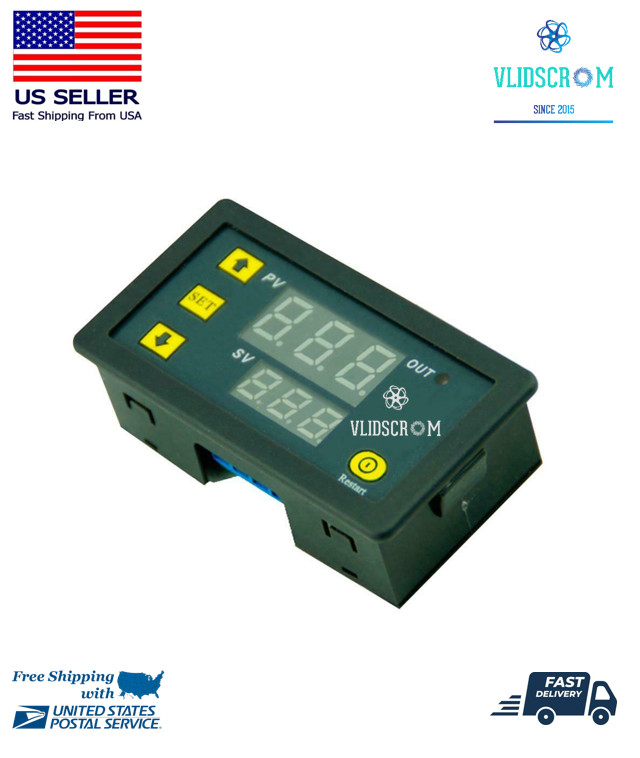 DC 12V Timer Cycling Module Digital Display Time Delay Relay Timing Switch