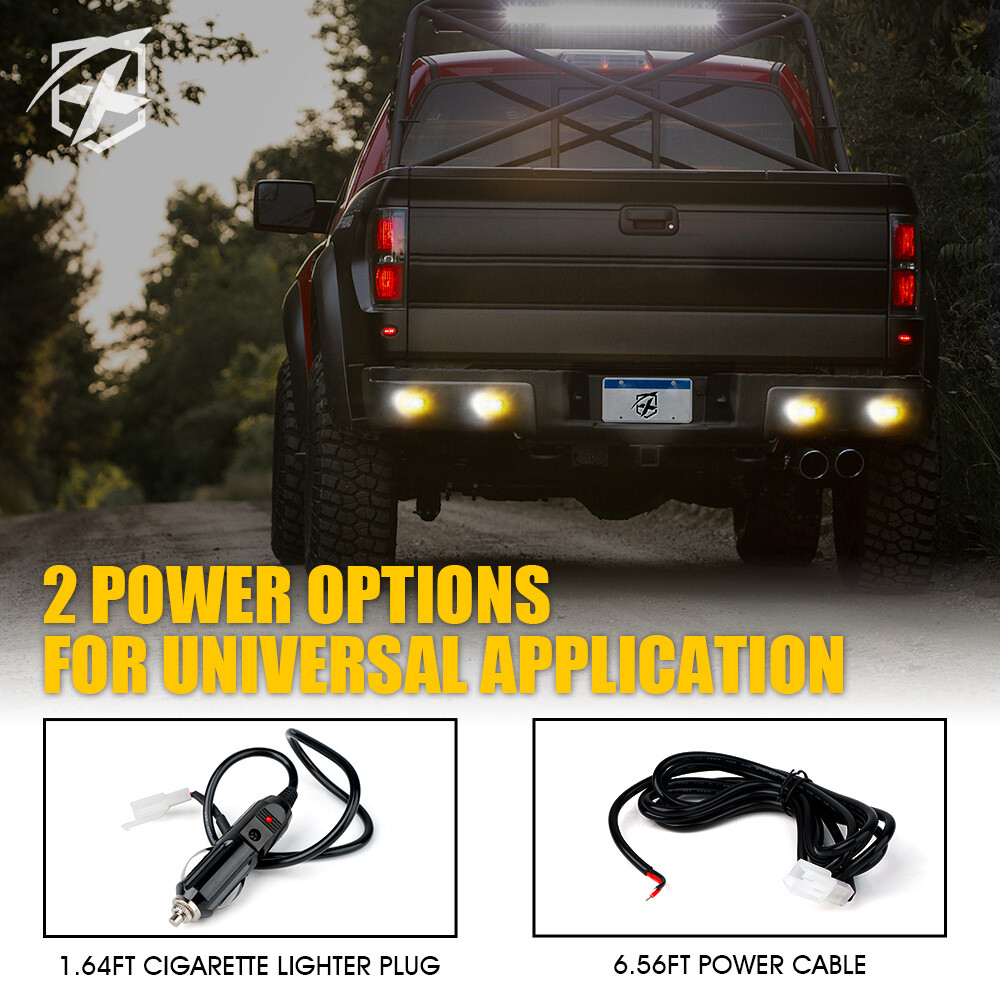 8 PCS Amber White LED Strobe Light Kit Grille Side Marker Emergency Hazard Warn