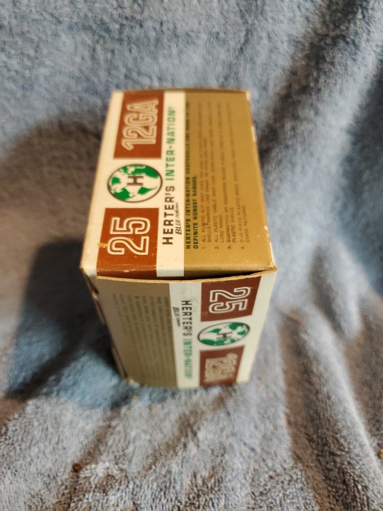 Vintage Herter’s Inter-Nation 12 GA EMPTY Shot Shell Box