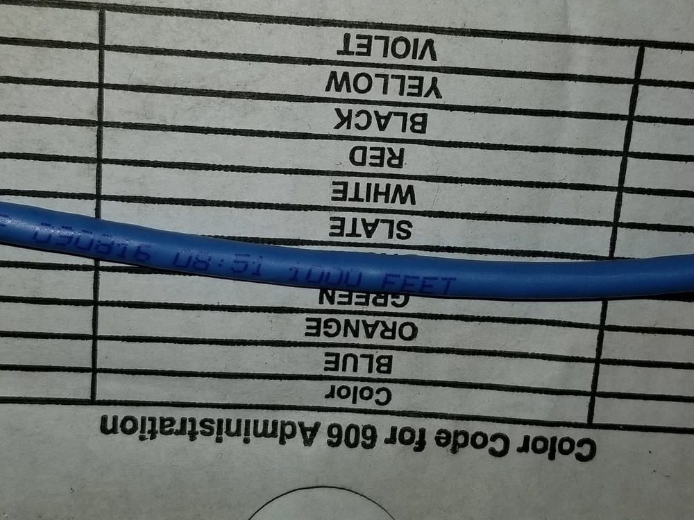 Belden Mohawk M57546 24/4P CAT5e LAN UTP Networking Cable Plenum Blue /100ft