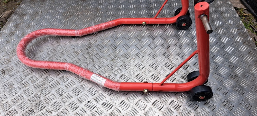 Motorcycle paddock stand.