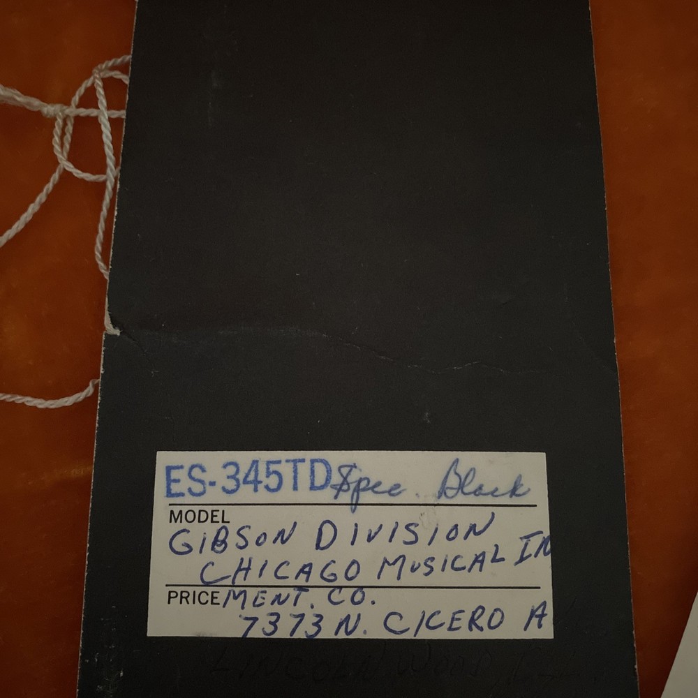 1968 Gibson ES345TD Stereo Instructions.