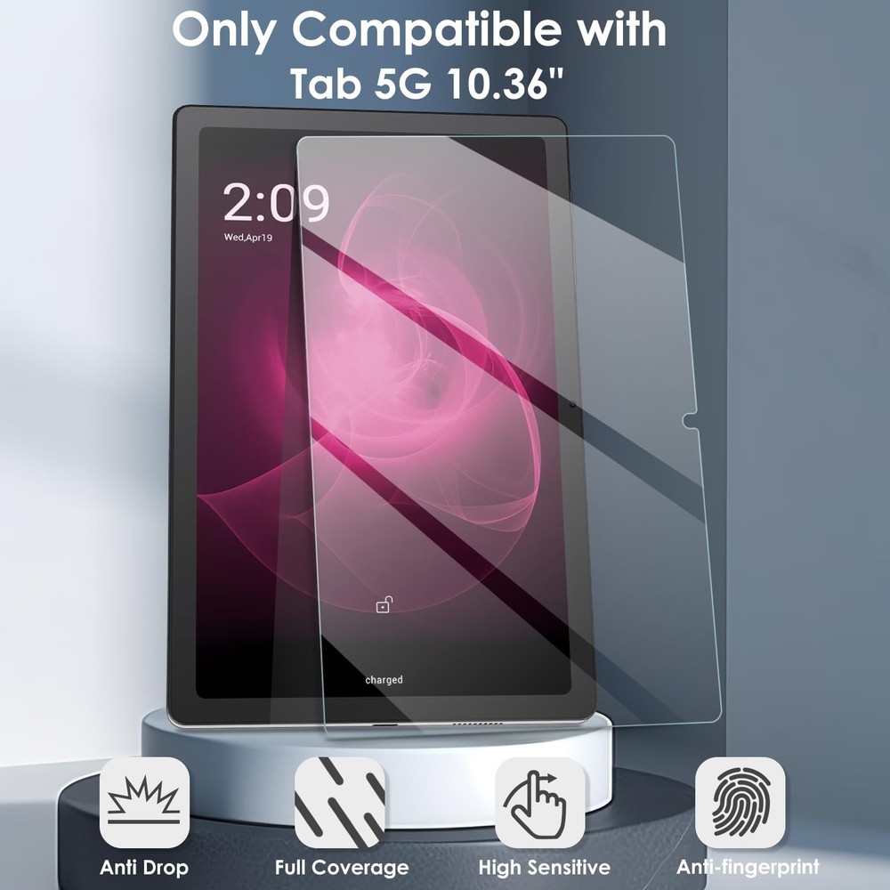 2-Pack Tempered Glass Screen Protector Compatible with T-Mobile REVVL Tab 5G ...
