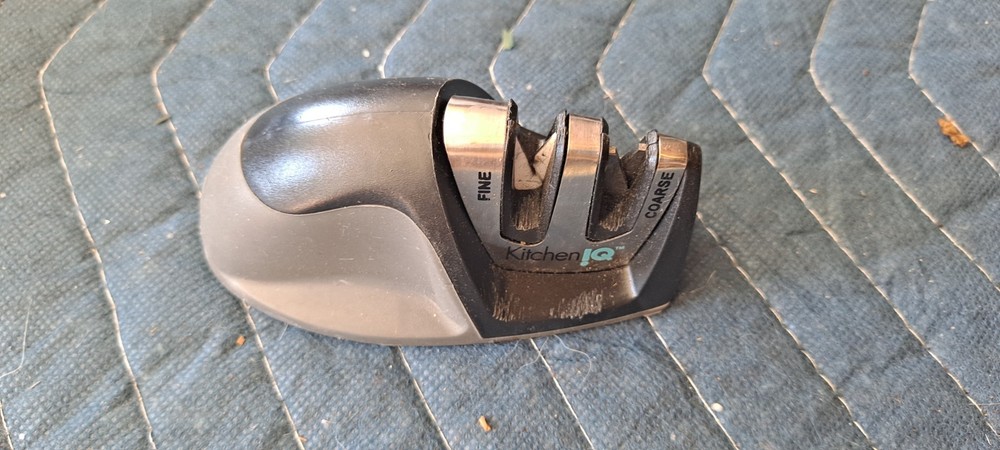 KitchenIQ Edge Grip-Stage Knife Sharpener - Black