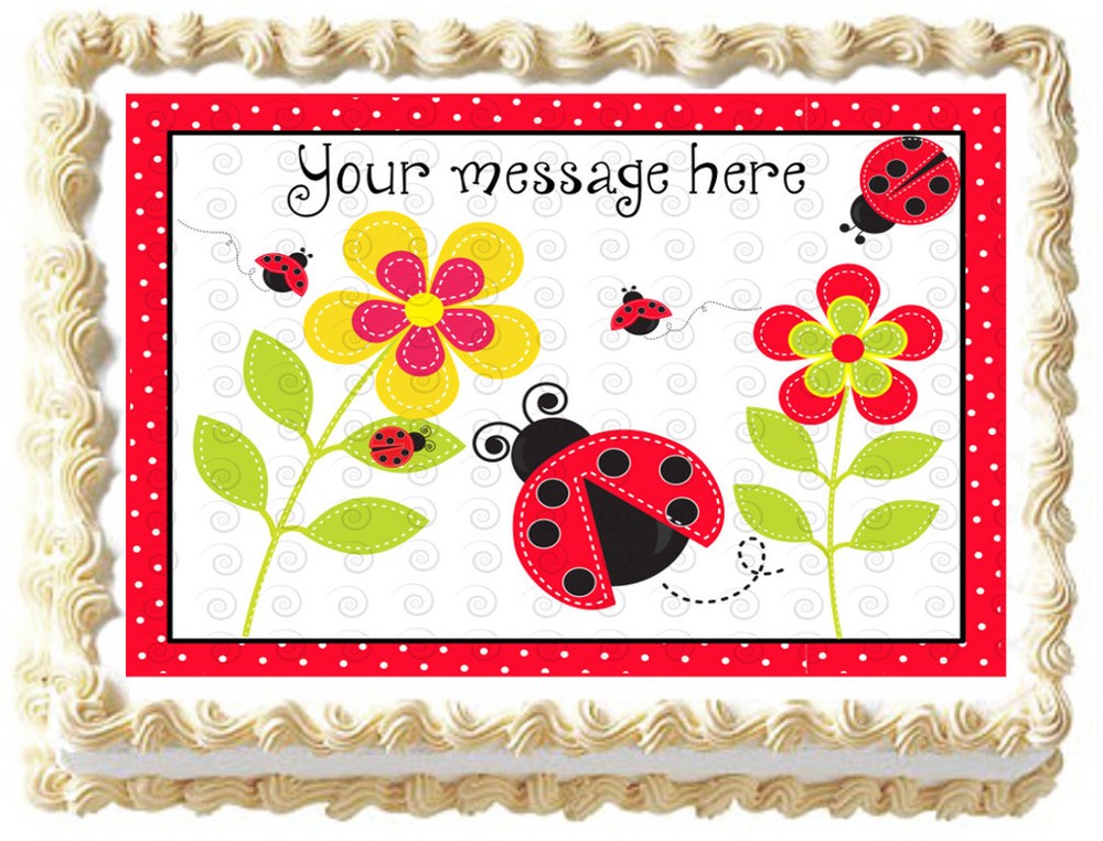 LADYBUG Lady bug Party Image Edible Cake topper