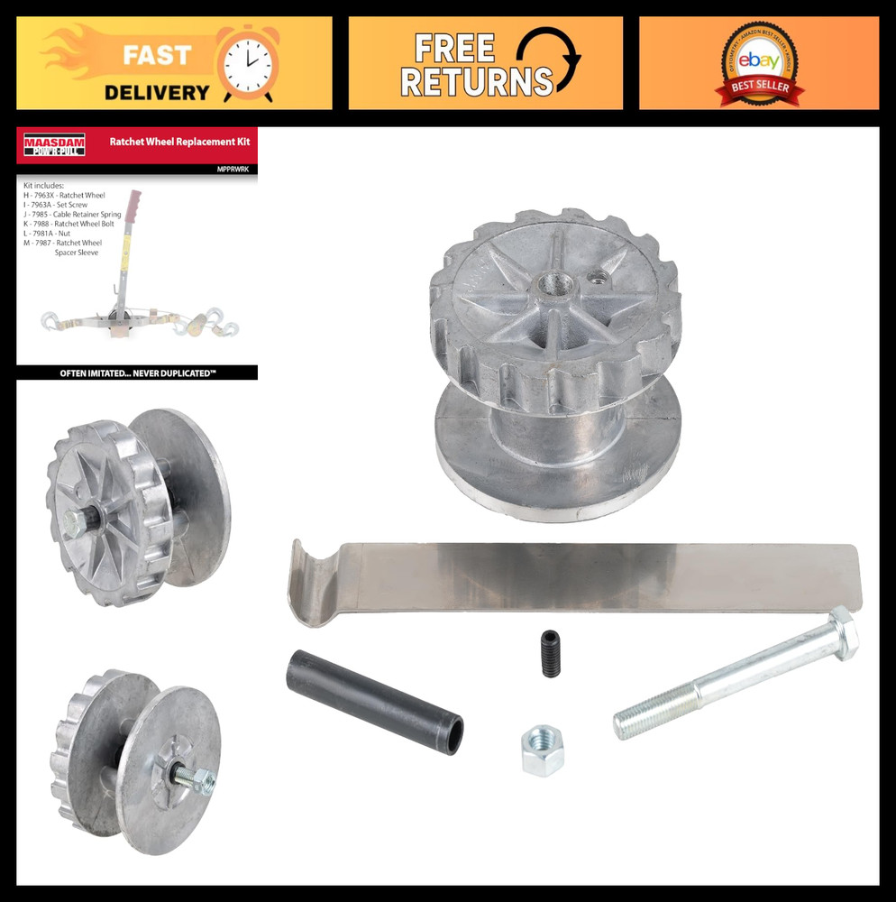Ratchet Wheel Replacement Kit for Cable Pullers - Heavy Duty, Durable & Easy Ins