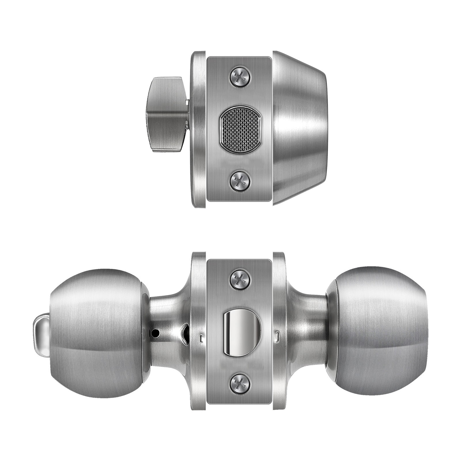 Uimoso Entry Door Knob and Deadbolt Set Satin Nickel Single Cylinder Deadbolt