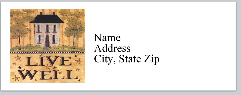 Personalized Address Labels Primitive Country  (Bx 364)