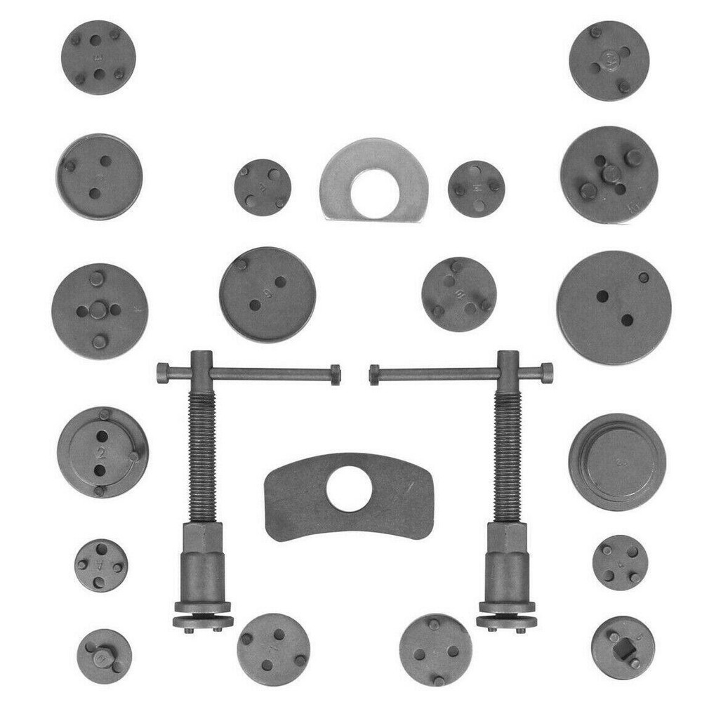 22pcs Universal Disc Brake Caliper Piston Wind Rewind Tool Hooks Gloves Case Set