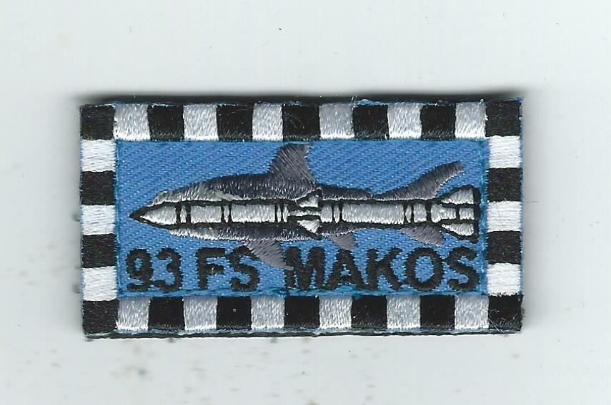 93rd FS "MAKOS" COMBAT ARCHER 19 PENCIL POCKET patch
