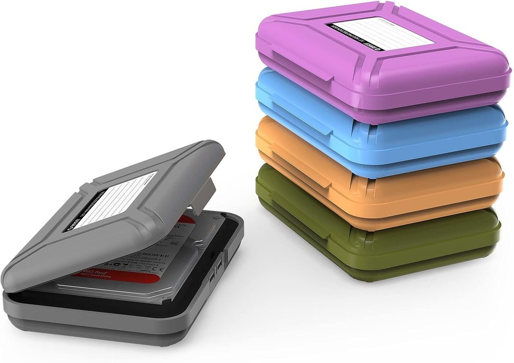 Protective 3.5" Hard Drive Case 5-Pack