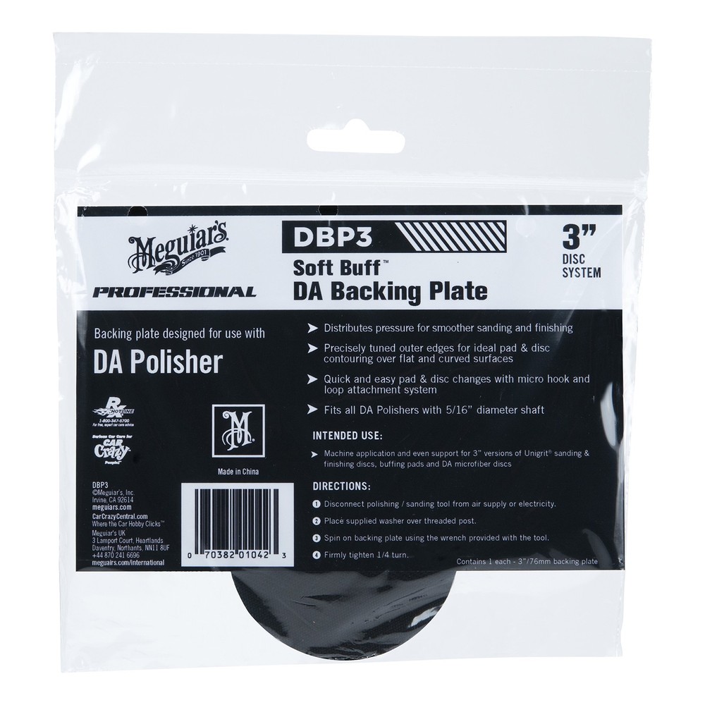 3 Soft Buff DA Backing Plate DBP3-3 Inch Backing Plate, Hook and Loop for Mac...