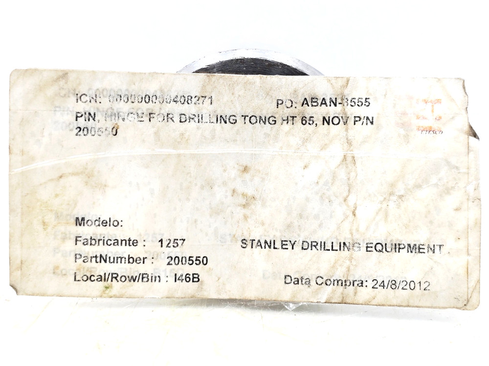 200550 HINGE PIN THREADED FOR HT65 TONG