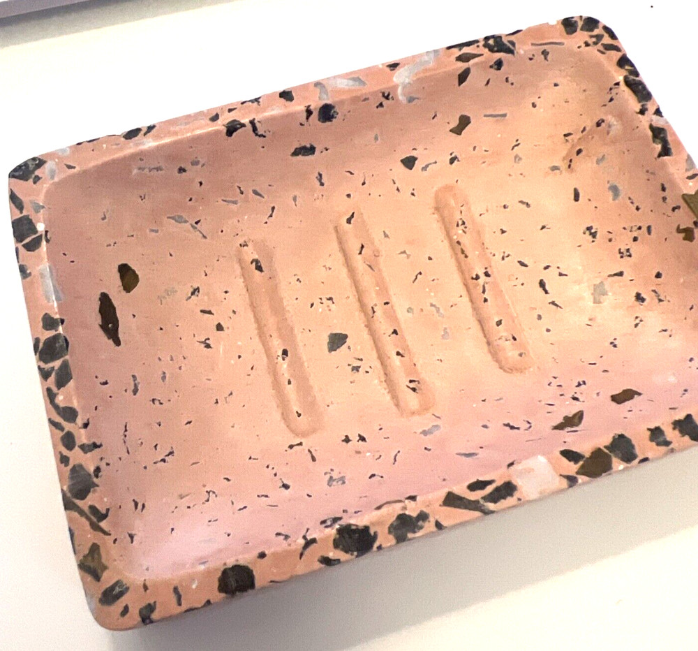 New Pink Terra 4.75” Soap Dish Heavy