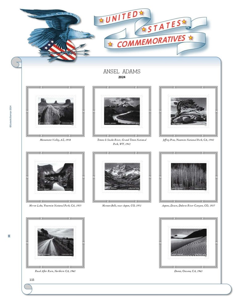 2024 U.S. Commemorative Singles COMPLETE Supplement (White Ace Alternative)