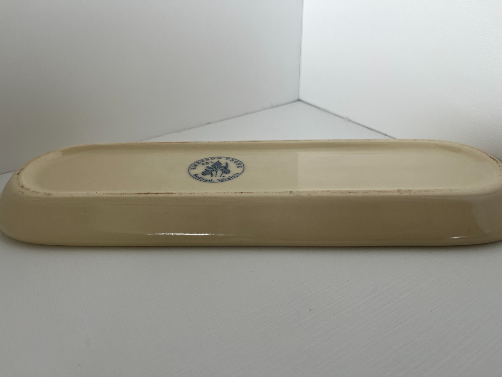 Emerson Creek Handmade Ceramic Spoonrest Jewelry Tray Catch-All 10 x 3