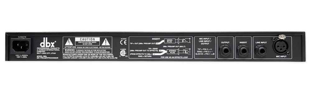 DBX 286S Mic Pre-Amp Processor 286 S Microphone/Instrument Preamp, Phantom Power