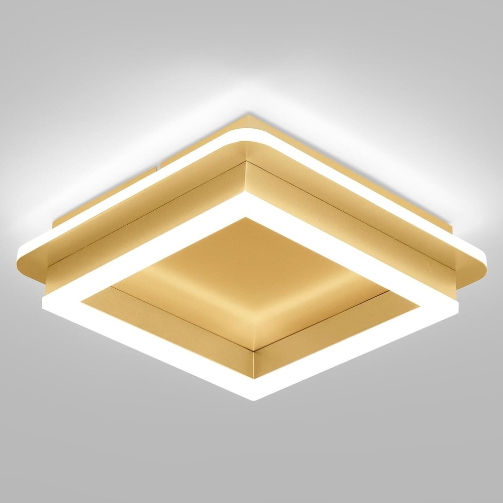 Square LED Hallway Ceiling Light, Gold Modern Led Ceiling Light Fixtures