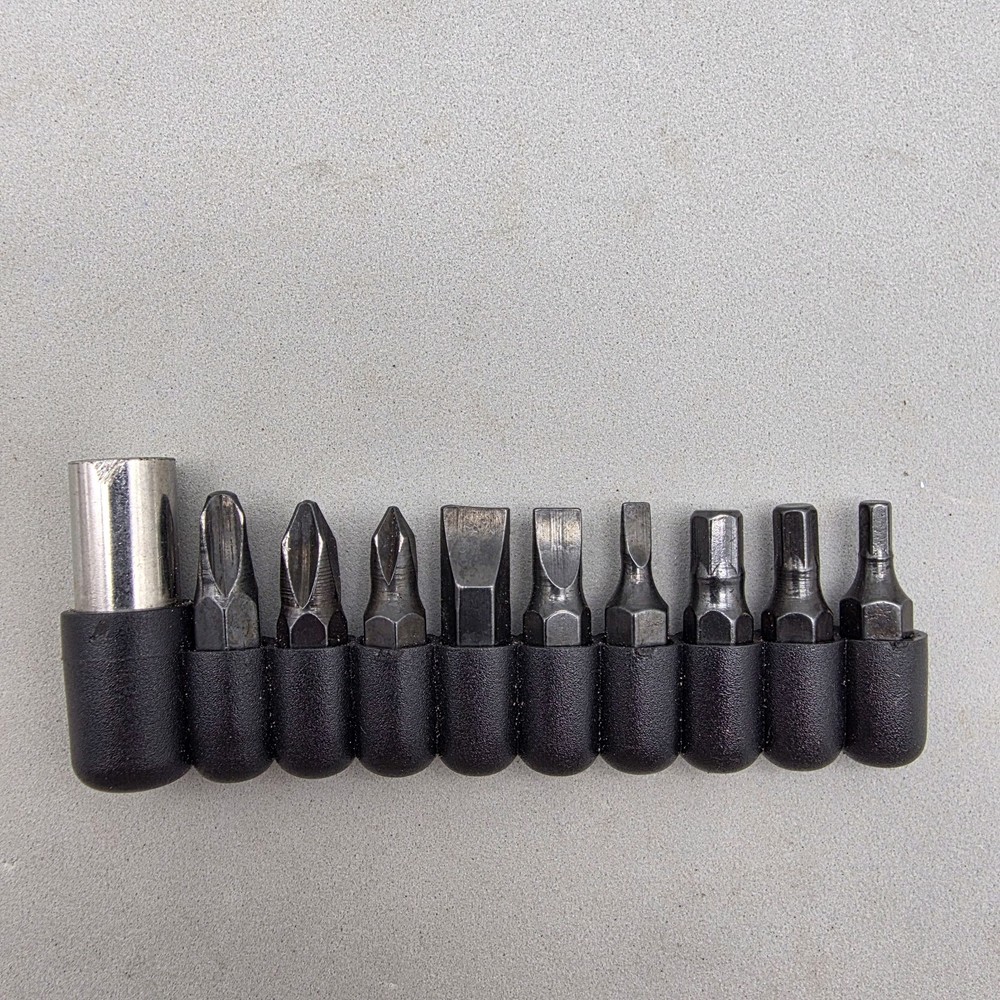 screwdriver bits and a bit holder