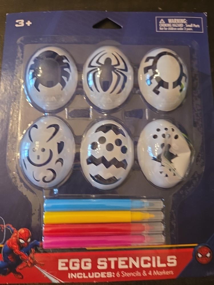 Spider-Man Easter Egg Decorating Kit Stencils