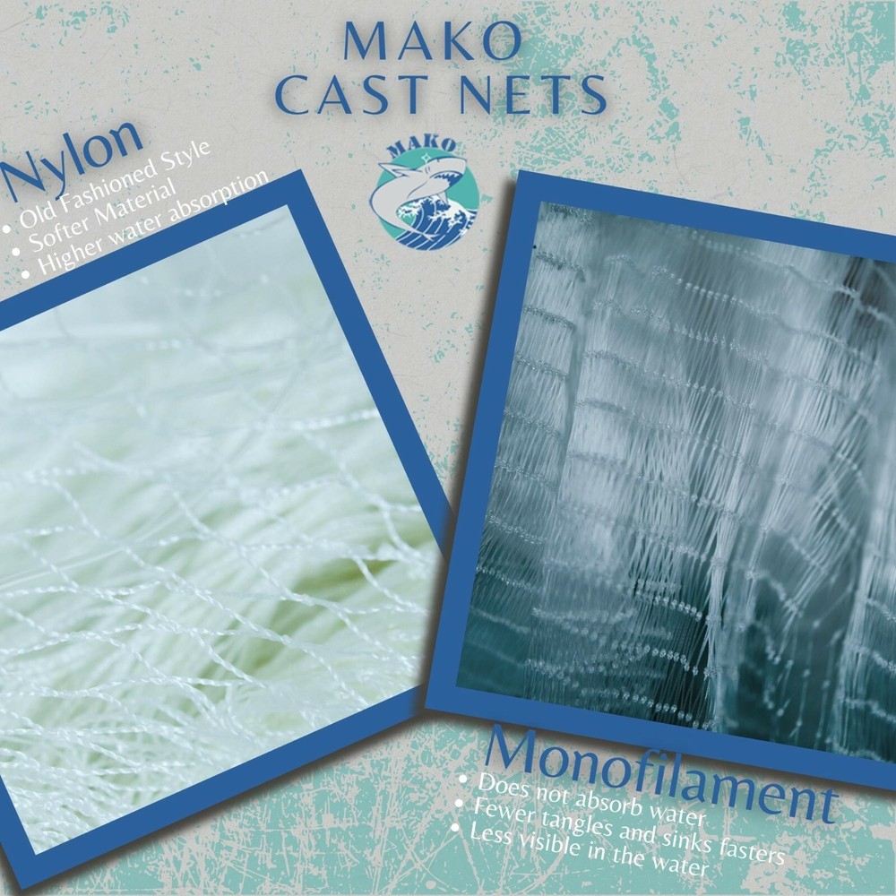 Mako Cast Net - 1/2" Ballyhoo Mesh