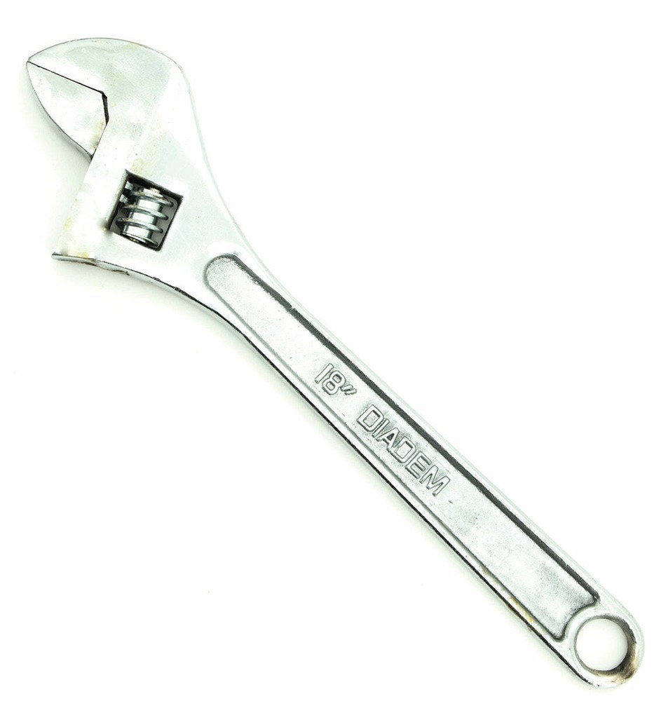 18" Adjustable Wrench Tool Essentials All Metal Adjustable Wrench