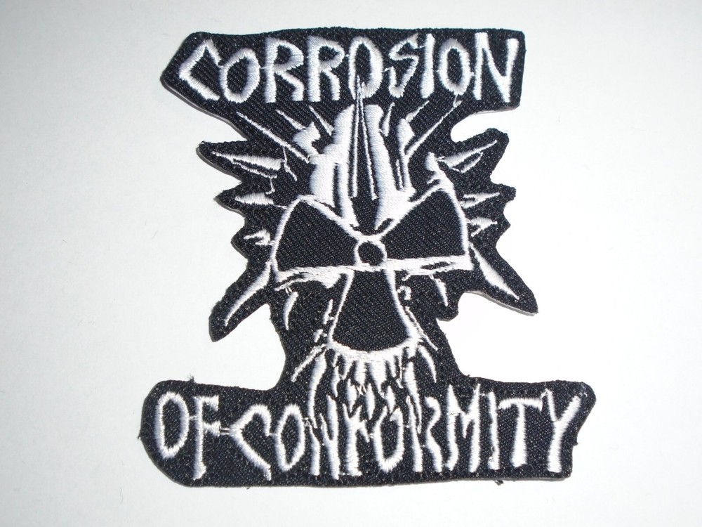 CORROSION OF CONFORMITY IRON ON EMBROIDERED PATCH