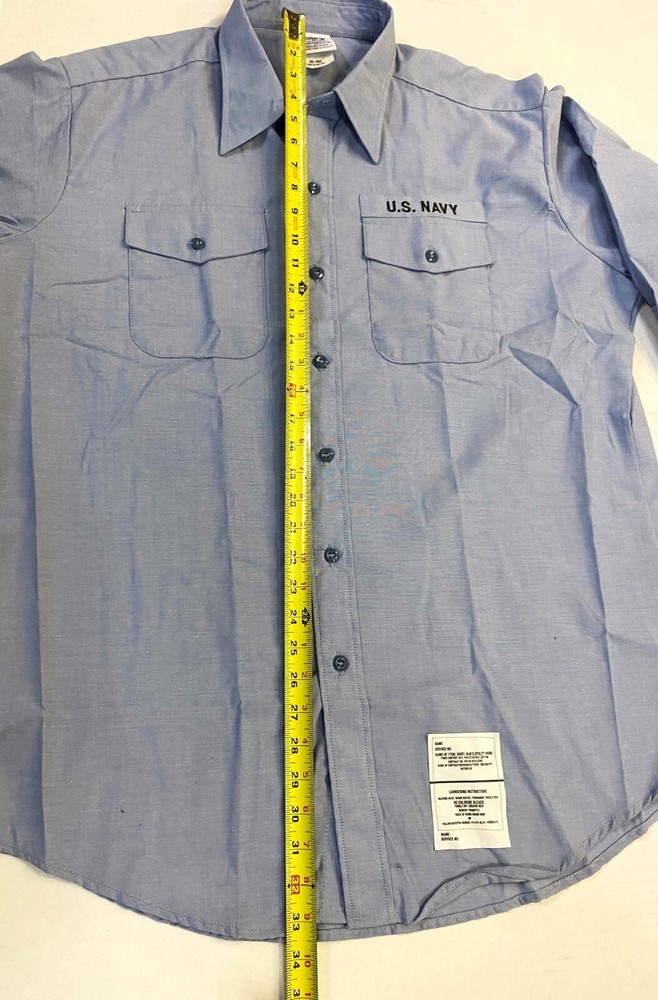 NAVY UTILITY WORK SHIRT, 2X New Condition