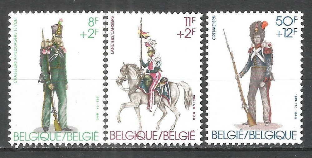 Belgium 1983 mint stamps MNH(**) military uniform
