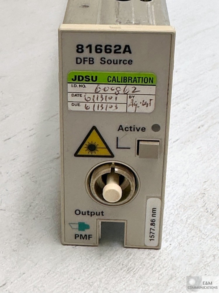 81662A AGILENT OPTICAL DFB LASER SOURCE FOR 8166A MAINFRAME NO PULL/LOCK HANDLE
