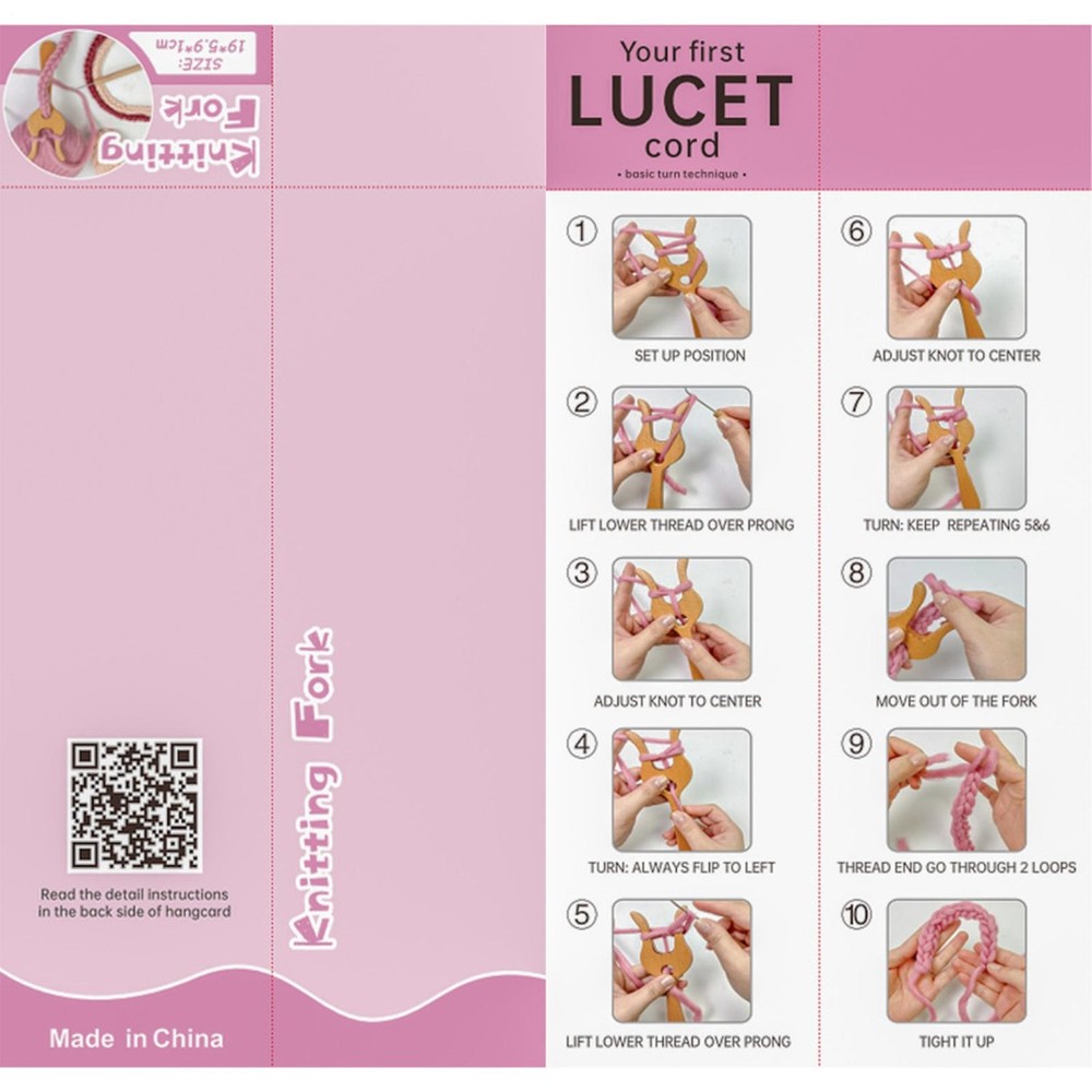 Knitting Fork Loom Hook Bone Lucet Knitting Fork Braiding Tool Making Weaving