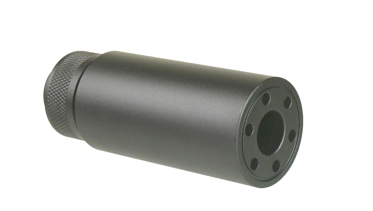 Low Concussion Muzzle Brake 3.2 inch 1/2x28 TPI Thread 223/556 Black Compensator