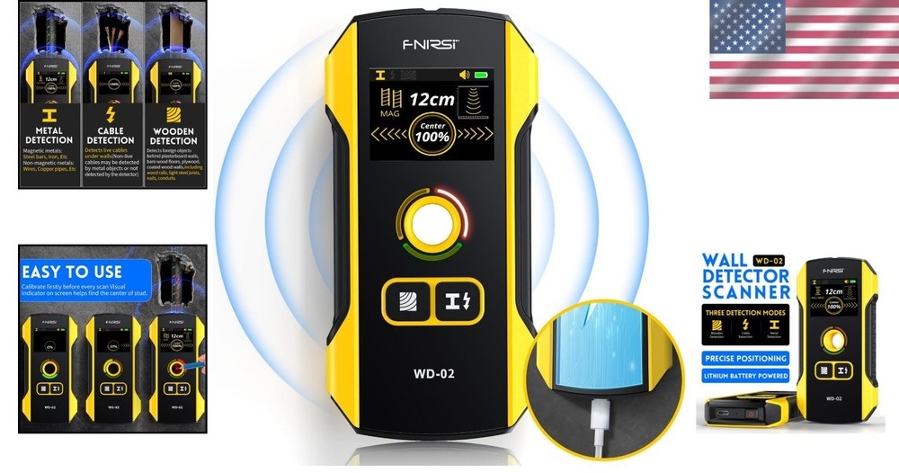 Digital Stud Finder with Calibration & Depth Detection - Ideal for Home Projects