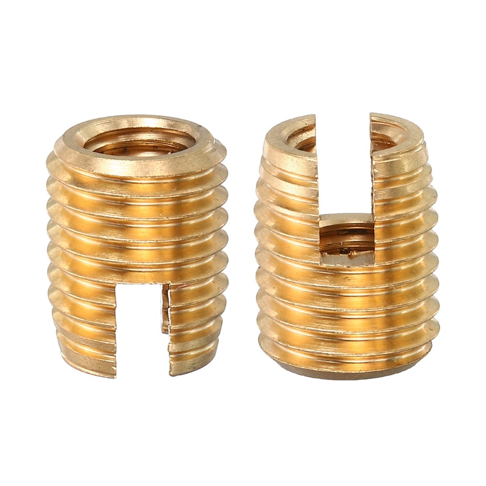 Self Tapping Threaded Inserts, 5pcs Inner M8 M12x15 Brass Nuts