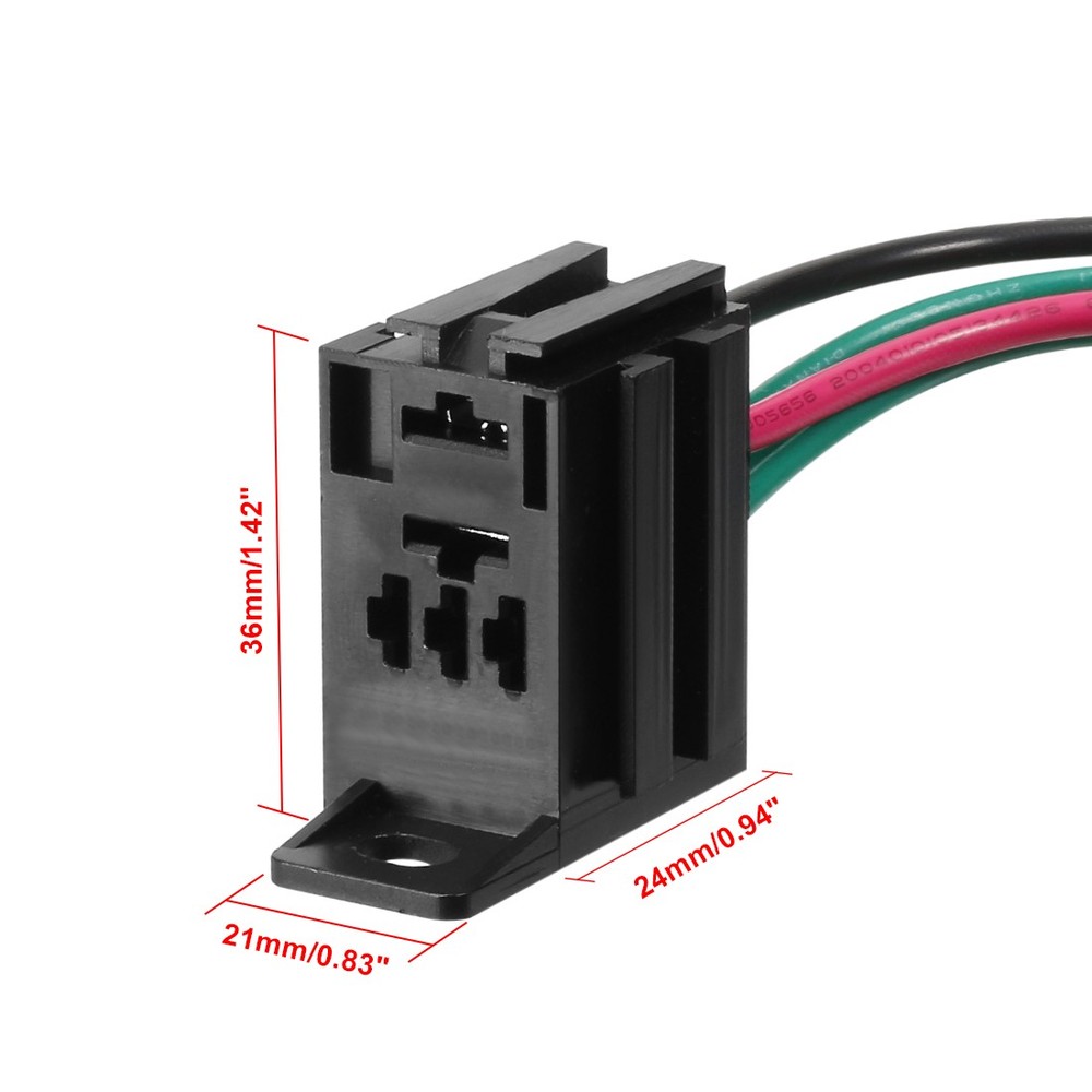 10 pcs 12V DC 5-Pin 30/40A Interlocking Relay Socket Harness Base SPDT