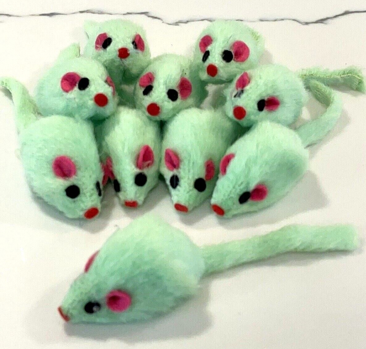 Cat Toy Rattling Fuzzy Mice w Tail 5 10 15 20 25 30 40 50 60 100 ct