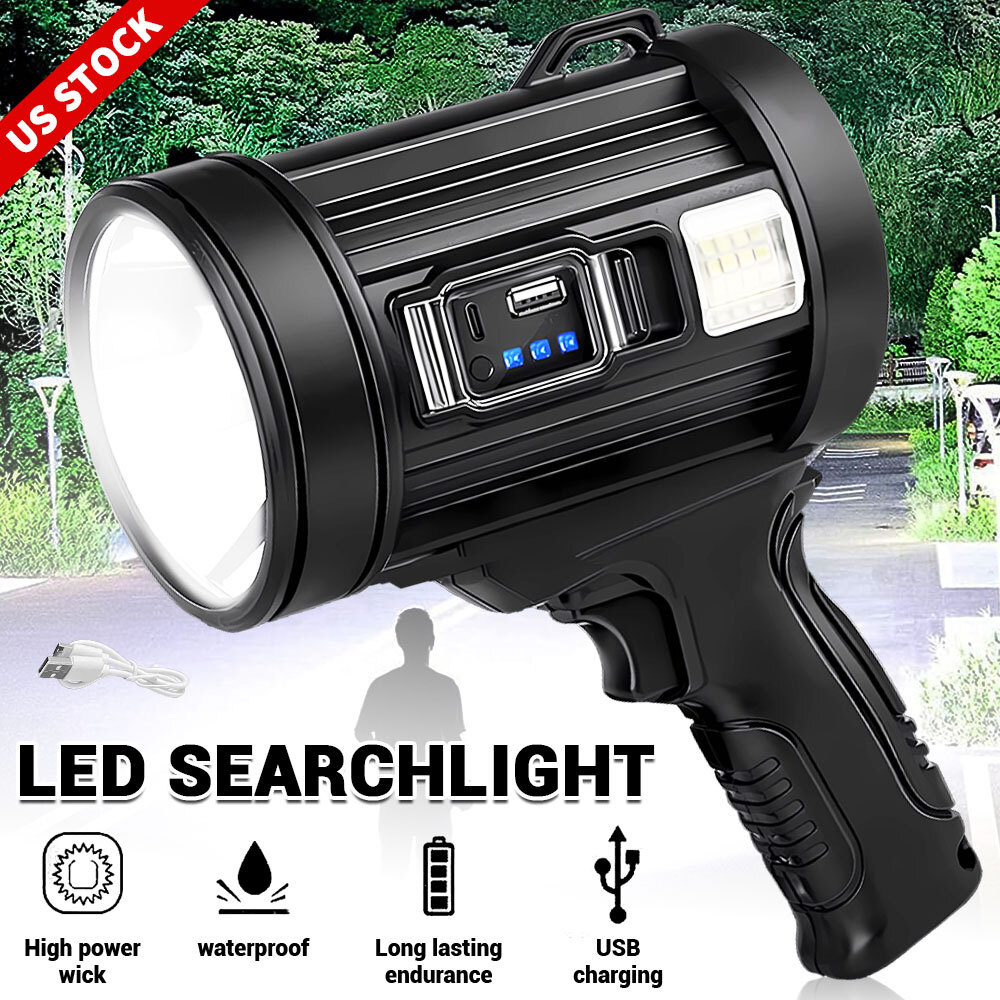 1000000LM Rechargeable Spotlight Spot Lights Handheld Flashlight Lightweight FR