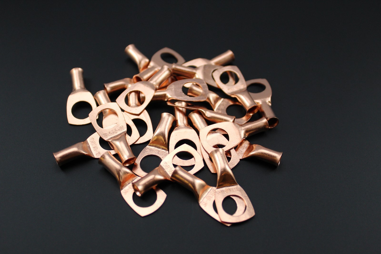 COPPER BATTERY LUGS RING TERMINALS #10 1/4 5/16 3/8 1/2 CRIMP SOLDER AWG LOT