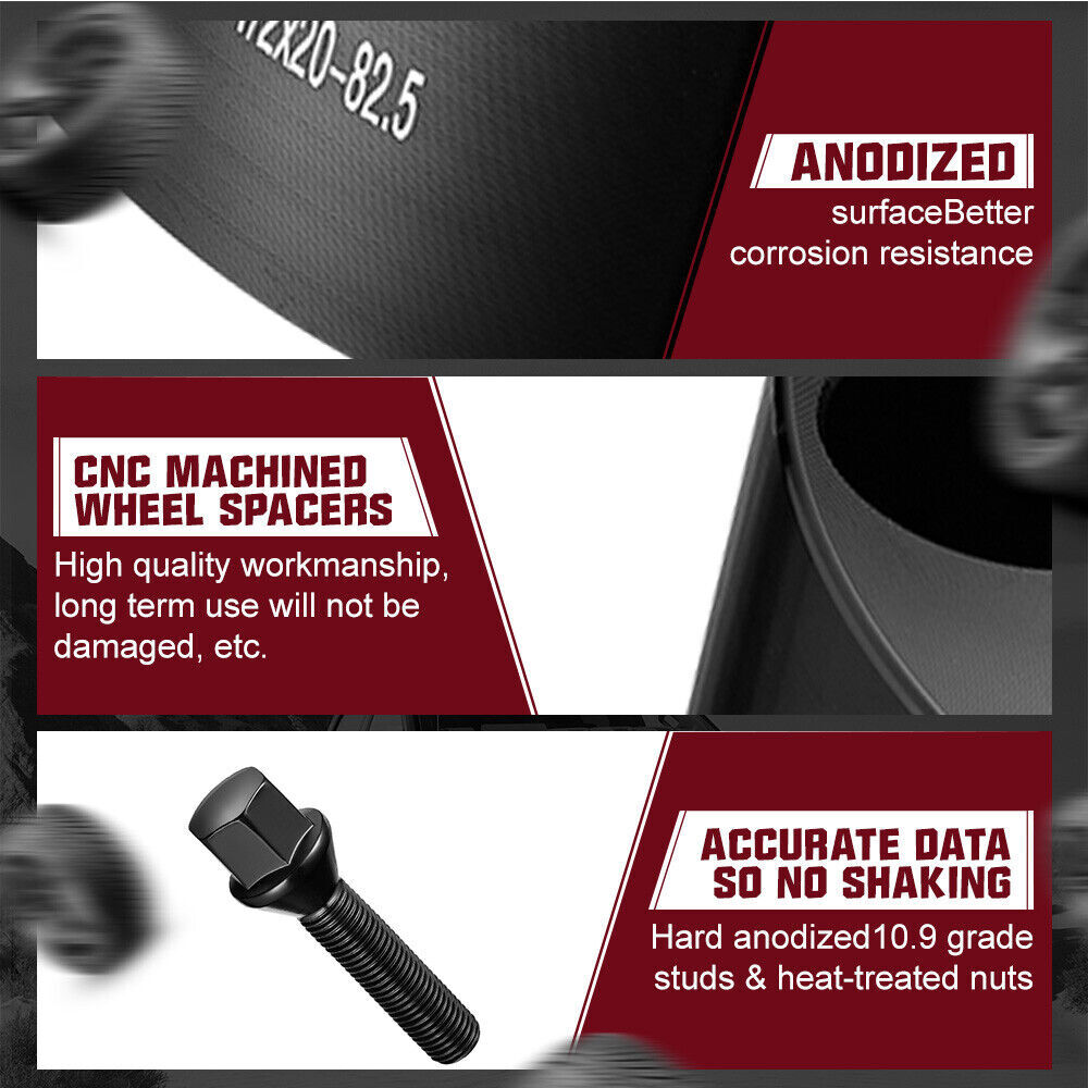 4PCS 2" Inch 5x4.5 5x114.3 Wheel Spacers for Jeep Wrangler Cherokee Ford Mustang